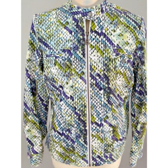 Mob jacket with reptile design by Chicos 2 (10). - Picture 4 of 13